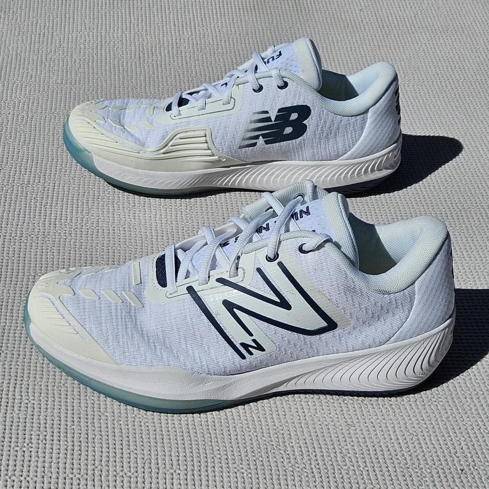 New Balance FuelCell 996v5 Mens 9 Wide 2E Tennis Shoes White Navy MCH996N5